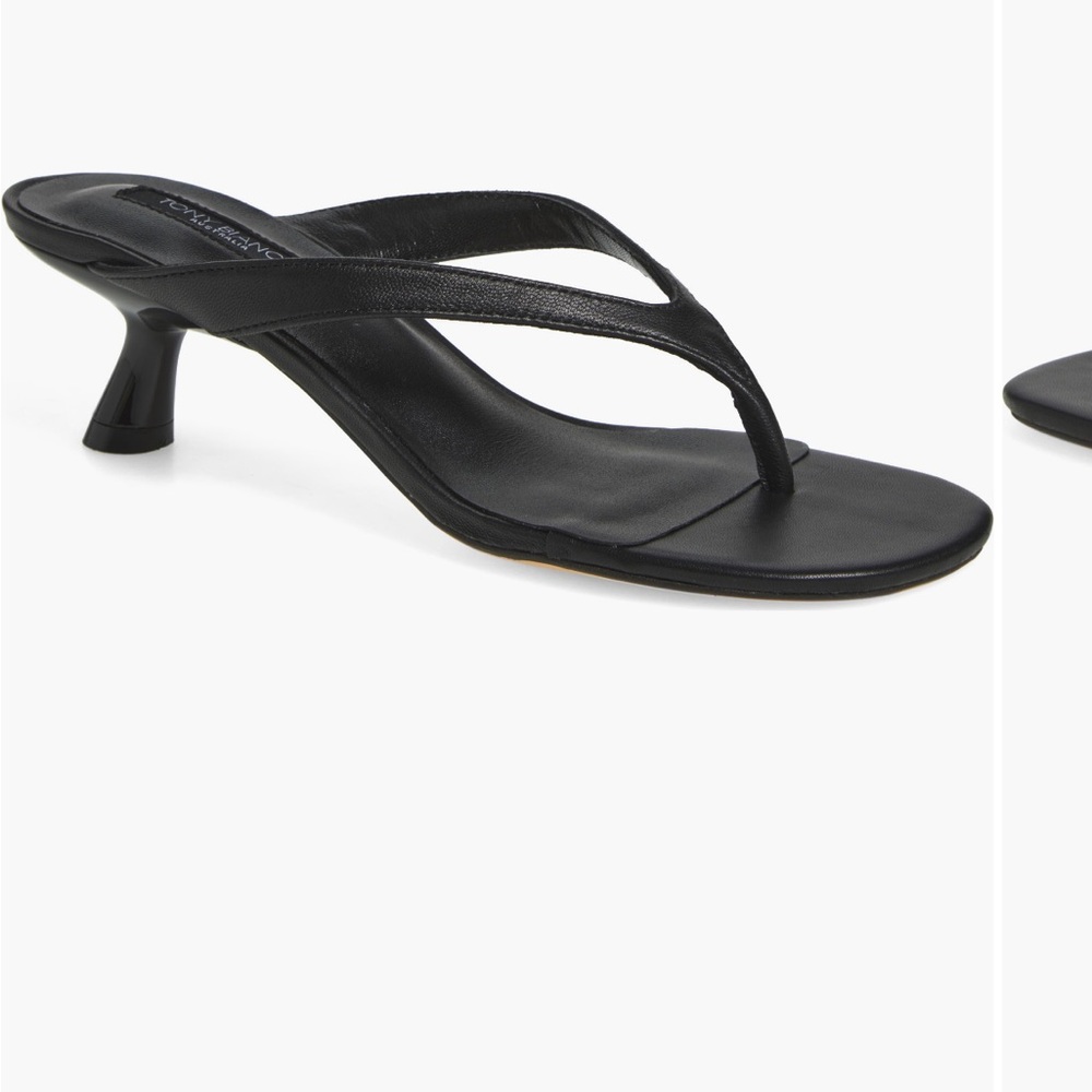 Tony Bianco Black Thong Sandals 8.5 worn once. $155 retail.